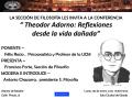 Conferencia «Theodor Adorno: reflexiones desde la vida dañada», a cargo de Félix Recio