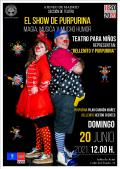 Teatro para niños: El Show de Purpurina: magia, música y mucho humor. Representación de Rellenito y Purpurina, con Pilar Carrión Ibáñez y Héctor Fuentes