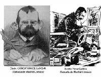 Caricaturas de Clarín y Galdós en "Madrid Cómico"